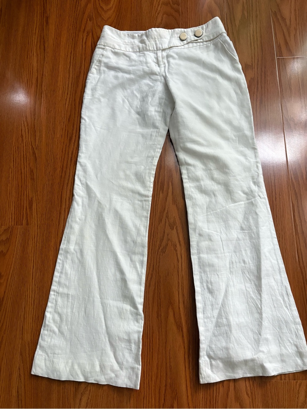 Women’s The Limited White Linen Cassidy Fit Pants Size 0
